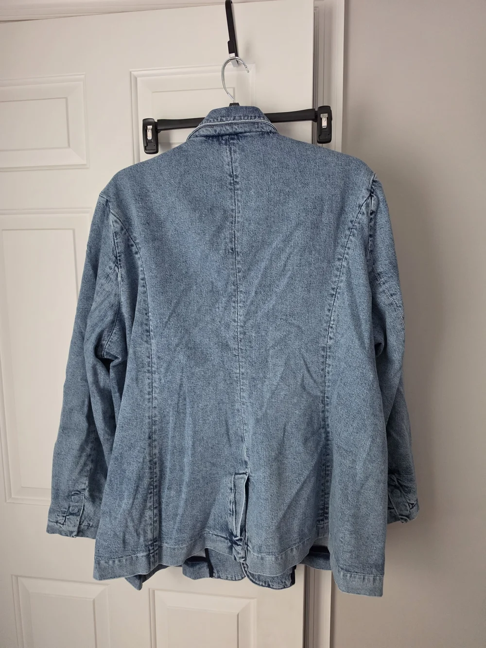 Good American Longline Denim Blazer Jacket 5X NWT